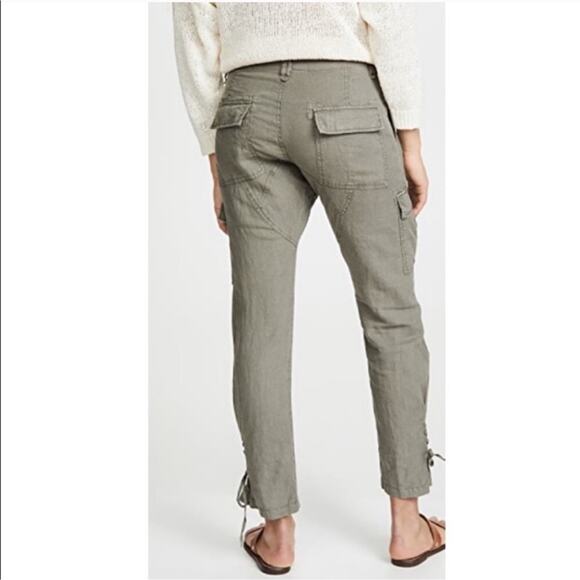Joie Green Linen Telutci Cargo Pants - Picture 8 of 8